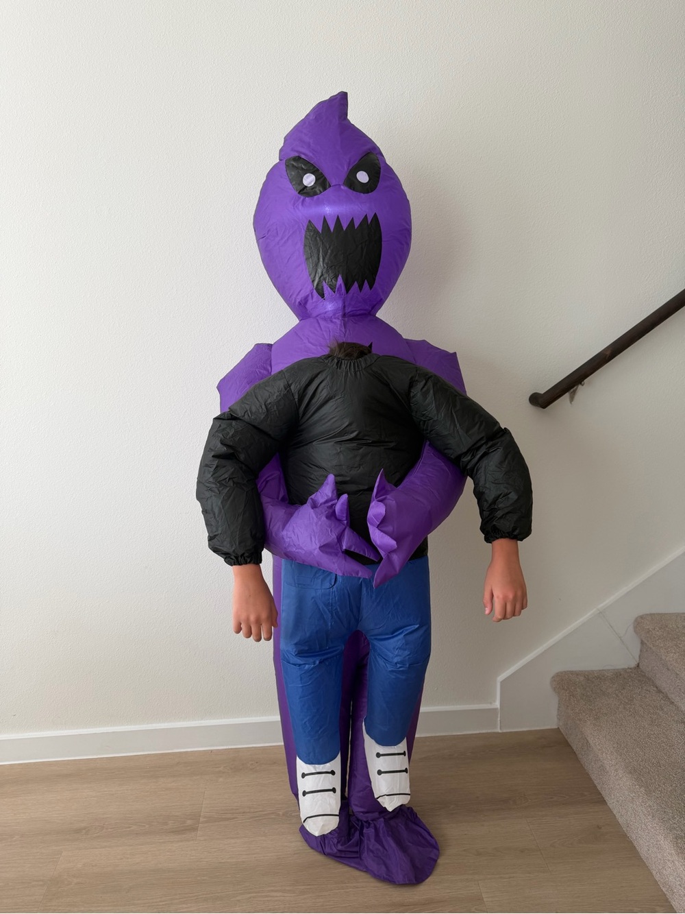 Spirit Purple and Black Inflatable Monster Costume